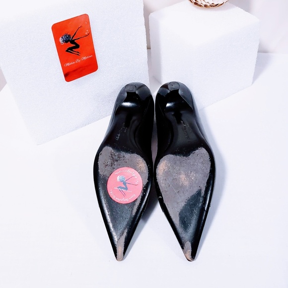 🎉SOLD🎉Salvatore Ferragamo Horse bit Kitten Heels size 5B - Picture 7 of 8